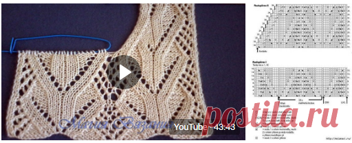 Красивый ажурный узор. Как закрыть петли горловины. МК