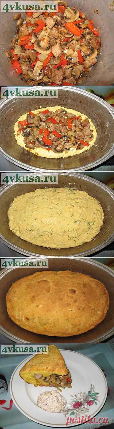 Мамалыга с начинкой и с соусом. Фоторецепт. | 4vkusa.ru