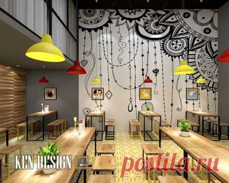 Thiết kế quán trà sữa MyCha - Mộc mạc tạo nên cá tính