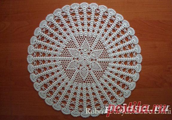 Ананасовая салфетка крючком от Doni