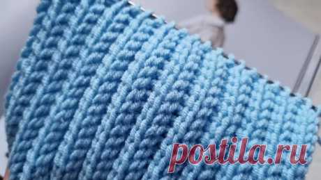Задвоенная английская резинка.🧶