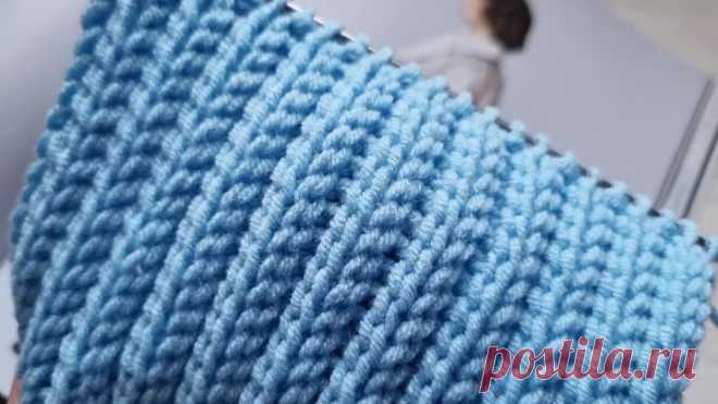 Задвоенная английская резинка.🧶