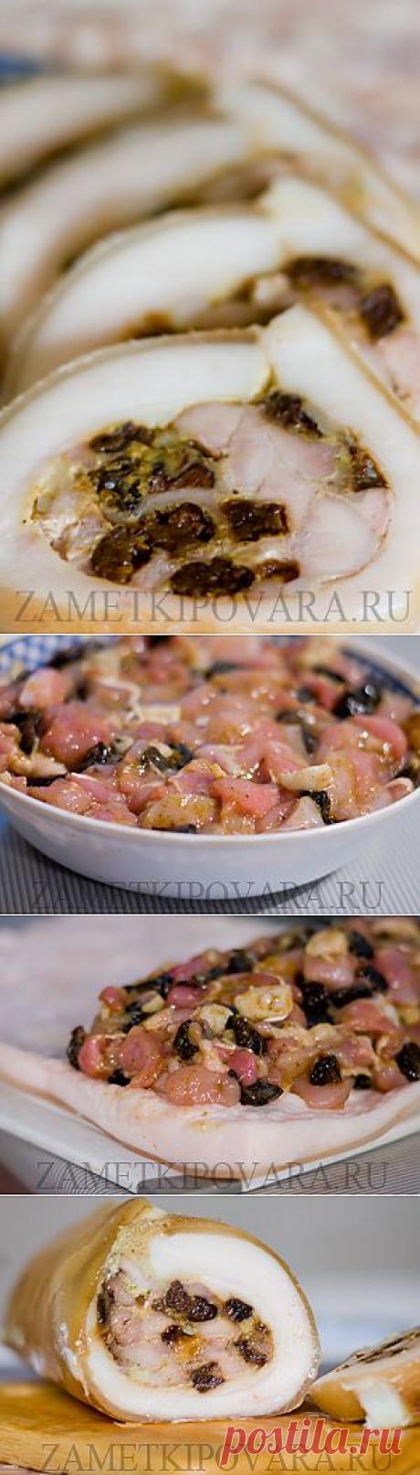 Куриный рецепт с черносливом в свиной шкурке | Ваши любимые рецепты