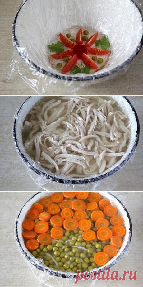 Как приготовить заливное из курицы. - рецепт, ингридиенты и фотографии