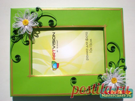 Квиллинг Фоторамка. Белые цветы. Мастер класс с пошаговыми фото