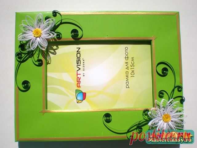 Квиллинг Фоторамка. Белые цветы. Мастер класс с пошаговыми фото