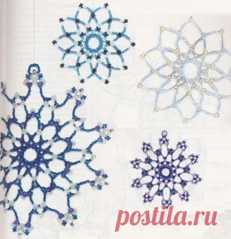Кристальные снежинки Новогодние изделия – Бисерок