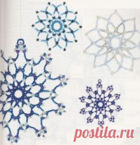 Кристальные снежинки Новогодние изделия – Бисерок