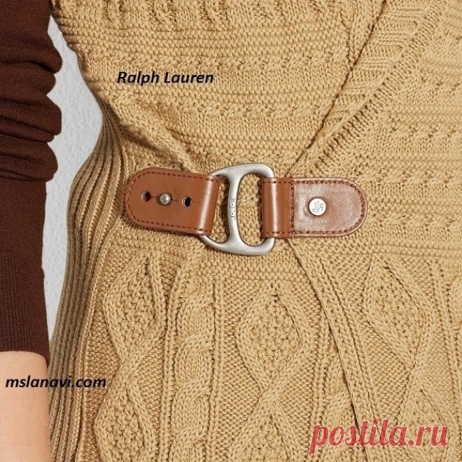 Вязаный жилет на запах от Ralph Lauren | Вяжем с Лана Ви