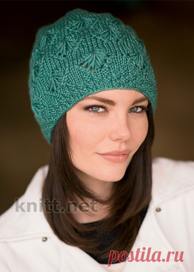 Шапка спицами с узором | knitt.net | Все о вязании