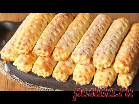 НИКТО Не ДОГАДАЕТСЯ Как Вы Его СДЕЛАЛИ! ТВОРОЖНОЕ Печенье ТРУБОЧКИ САХАРНЫЕ. Выпечка к ЧАЮ.