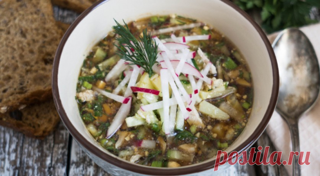 Идеальный суп для жаркого дня! Окрошка с хреном | Вкусные рецепты