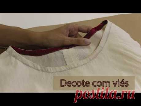 Como colocar viés no decote