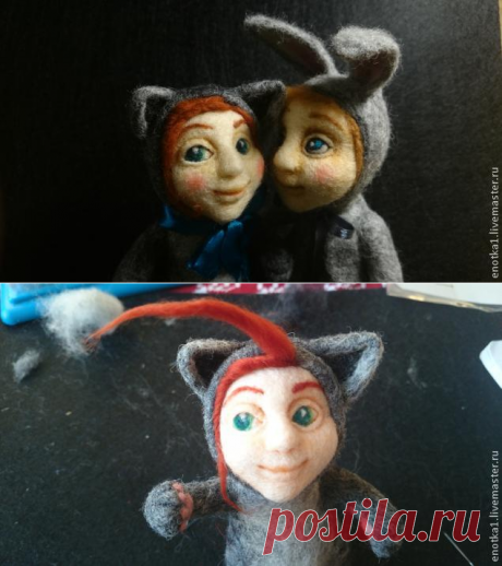 МК Нежные слова или &quot;Киська Зайка&quot; - Ярмарка Мастеров - ручная работа, handmade