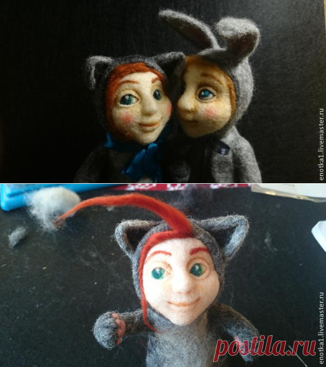 МК Нежные слова или "Киська Зайка" - Ярмарка Мастеров - ручная работа, handmade