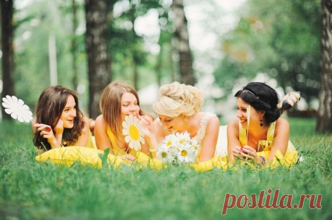 Нежное оформление бракосочетания - ромашковая свадьба