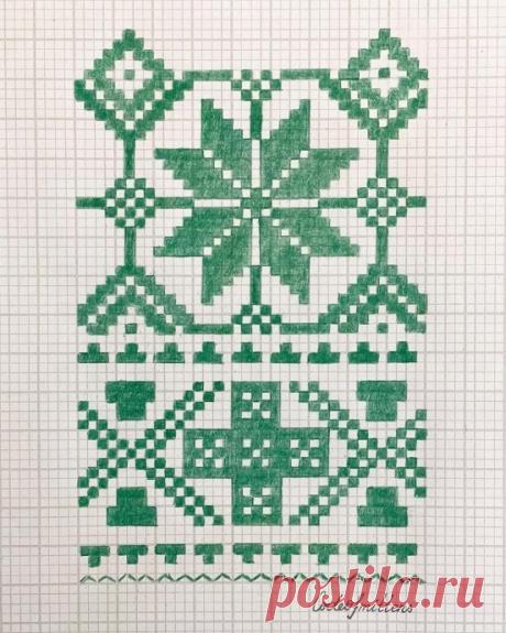 Зимний жаккардовый узор спицами "Утренняя звезда"