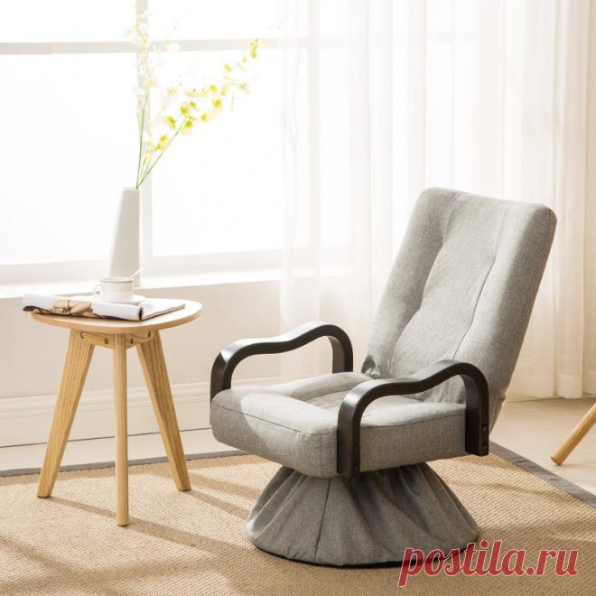 Современный Складной Гостиная Стул 360 Градусов Вращения Мебель Для Гостиной Большой Складной Отдохнуть Мягкая Кресло Дизайн купить на AliExpress