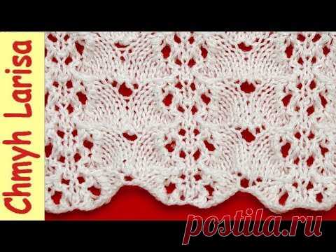 Красивый ажурный узор спицами, схема с подробным описанием. ВИДЕО №37 - Мир интересов