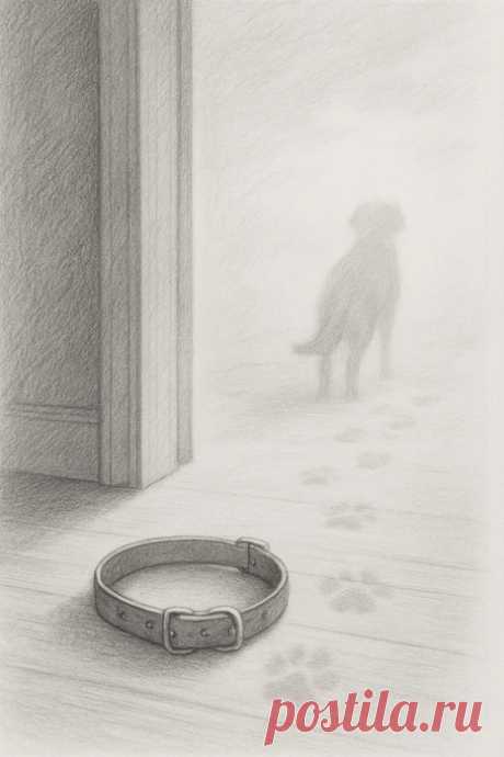 Ошейник лежит на полу...