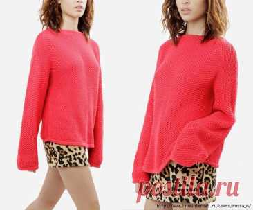 Пуловер жемчужным узором Размер S (M, L, XL)Для вязания пуловера потребуется 7 мотков пряжи (100% хлопок, длина нити 142 метра на 100 грамм); прямые спицы 6.5 мм; круговые спицы 5 мм длиной 60 см; маркеры и держатели для петель; игла для трикотажа.Плотность вязания: 15 петель и 23 ряда = 10 см жемчужным узором...