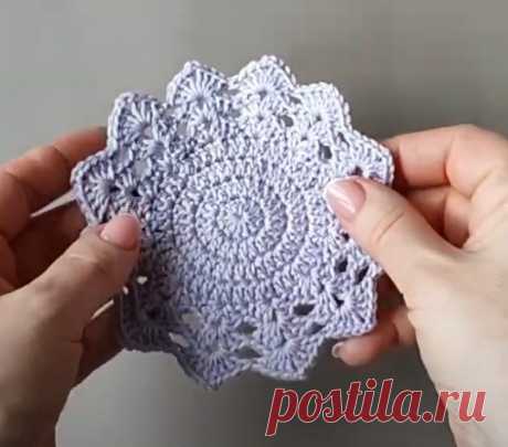 Подстаканник крючком / Декоративная салфетка крючком