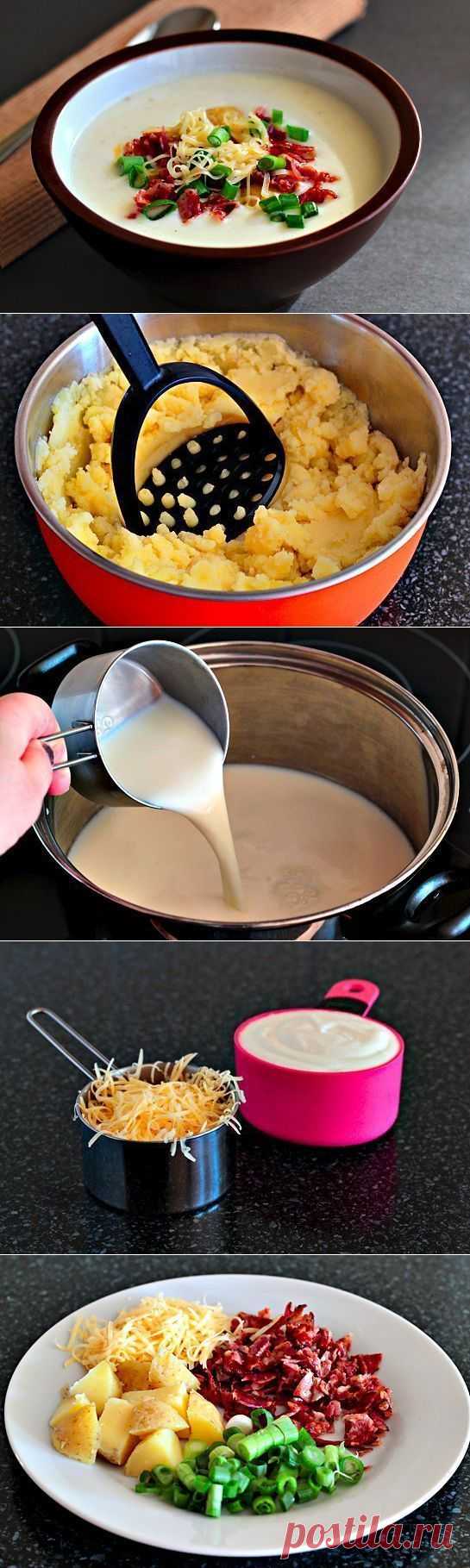 Густой сливочный картофельный суп-пюре