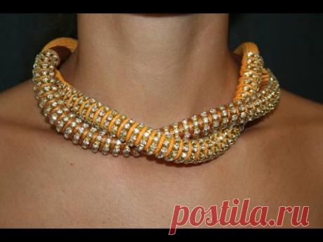 Girocollo Corda Climbing e Strass - www.PerlineBijoux.com