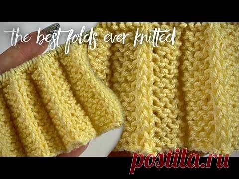 Это хит! Так вы еще не вязали: ПЛИССЕ СПИЦАМИ! 👌💥💥💥 Very beautiful knitting pattern!