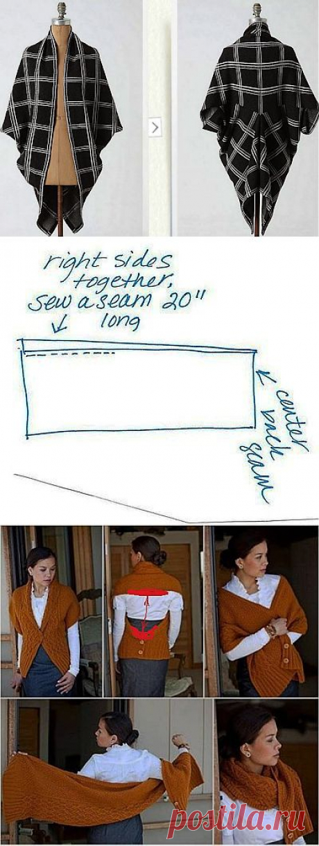 * КРЕАТИВ -  КАРДИГАН !   Фотоподборка -  очень простая выкройка и пошив !  Материал на выбор - текстиль или трикотажные полотна.