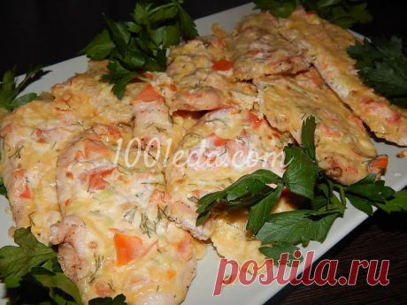 Куриная грудка под сливочной шубой - Быстрый обед и ужин от 1001 ЕДА вкусные рецепты с фото!