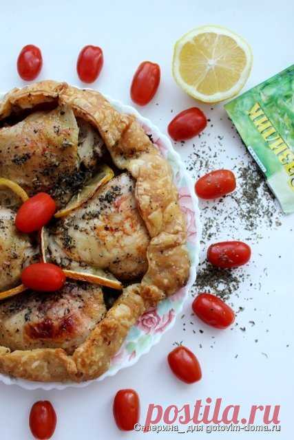 Курица, запечённая в съедобной тарелке