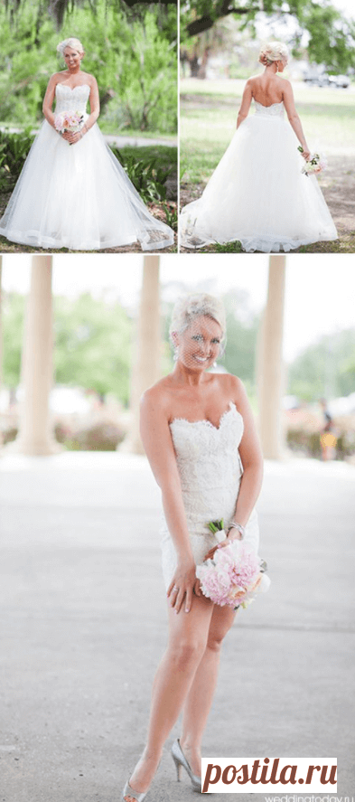 Свадебные платья красного цвета - фото