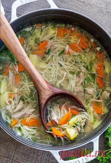 Рецепт куриного супа с лапшой