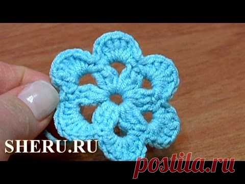 Crochet Flower For Beginners Урок 27 Как связать цветок крючком — Яндекс.Видео