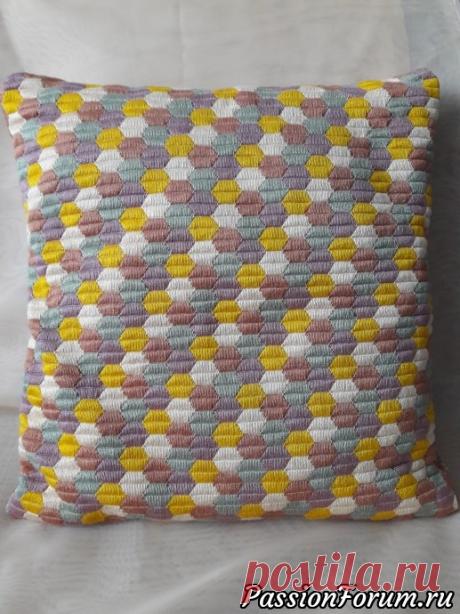 Подушка в стиле барджелло - запись пользователя lubasha (Любаша) в сообществе Вышивка в категории Хардангер