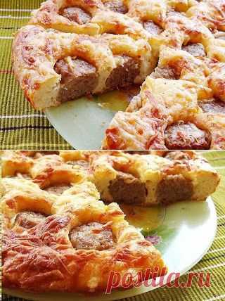 Вкусная еда - кулинарные рецепты на каждый день!: Пирог с фрикадельками