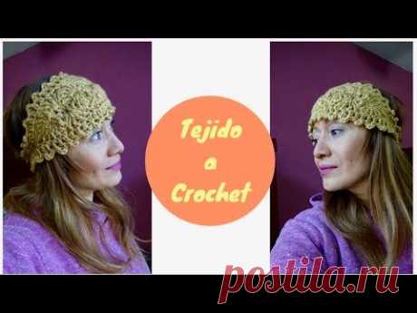 DIADEMA O BANDA MODERNA TEJIDA A CROCHET PASO A PASO
