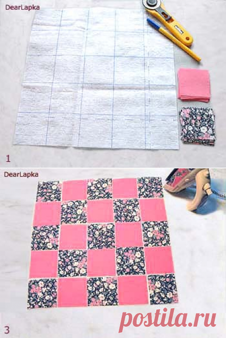 СКОРОСТНАЯ СБОРКА ЛОСКУТКОВ НА ФЛИЗЕЛИНЕ.