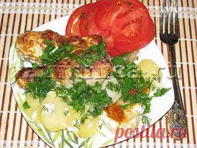 Рецепт куриных голеней в духовке