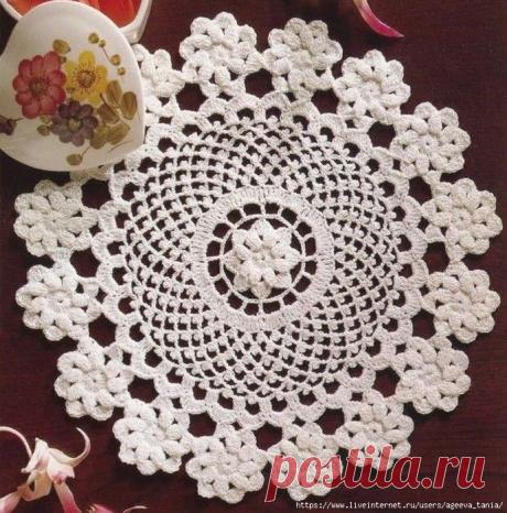 Салфетка с цветочками.