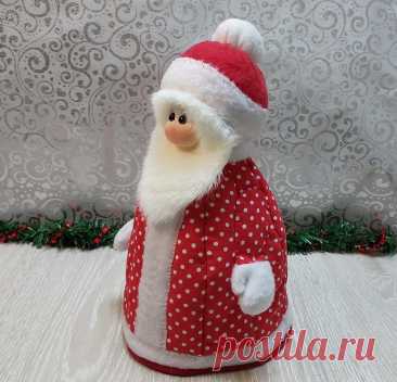 Дедушка Мороз в виде грелки на заварочный чайник - получился очаровательный декор на кухню.Мастер класс. | Юлия Жданова | Дзен