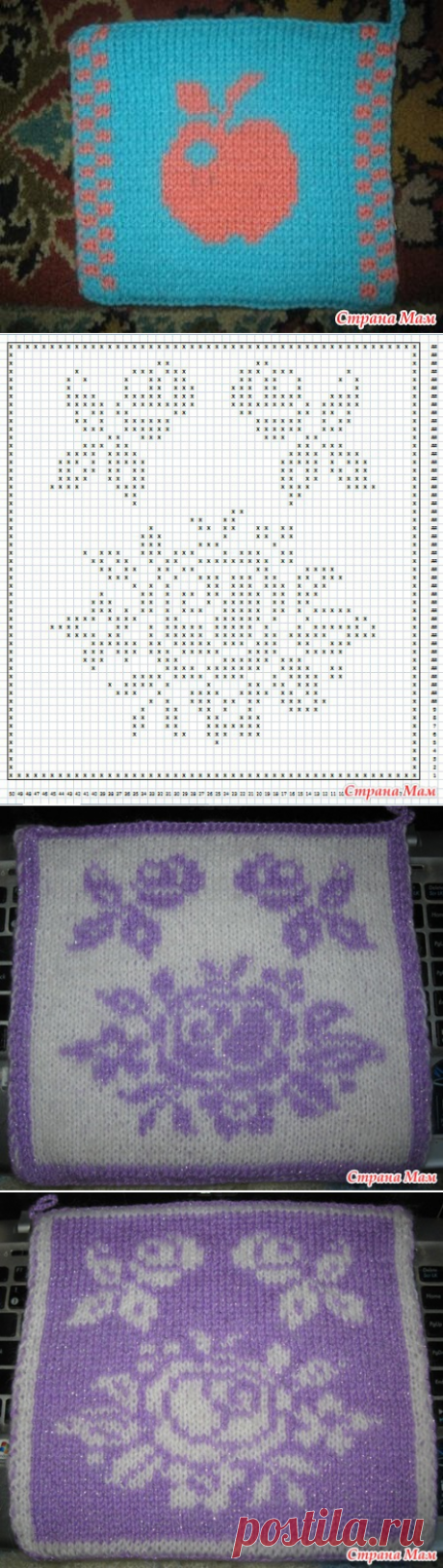 Учимся вязать двусторонний жаккард - прихватки - Хенд-Мейд | HANDMADE - Страна Мам