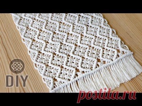 WAVY MESH MACRAME TABLECLOTH PATTERN TUTORIAL