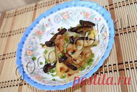 жареный картофель с грибами, рецепт приготовления