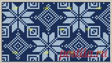 21 жаккардовая схема в стиле норвежских узоров | ЖАККАРДос | Яндекс Дзен