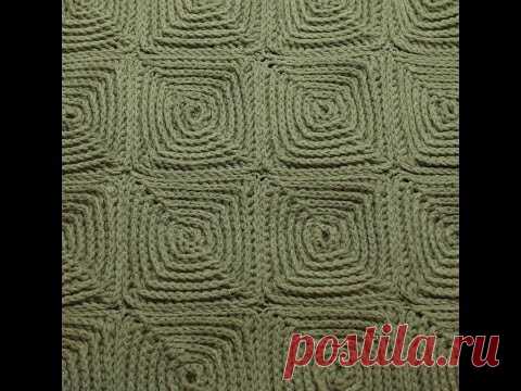 ВЯЗАНИЕ КРЮЧКОМ КВАДРАТ РЕЛЬЕФНЫМИ СТОЛБИКАМИ.Granny Squares Crochet