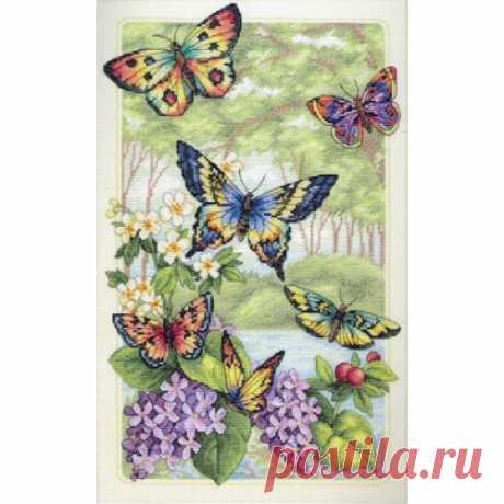 Набор для вышивки крестом Dimensions 35223 Butterfly Forest