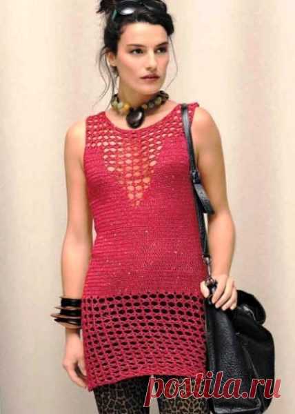 Crochet tunic dress