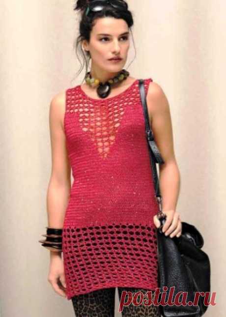 Crochet tunic dress